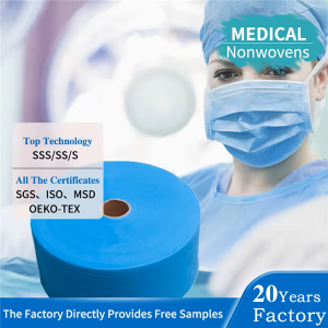 Biodegradable Antibacterial Waterproof Nonwoven Fabric Medical Non-woven Fabric For Masks