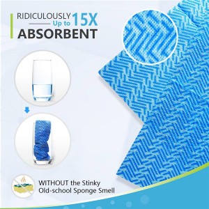 Biodegradable 80pc Large Reusable Cleaning Cloths