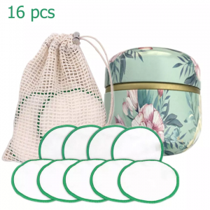 Opätovne použiteľné odličovacie tampóny z bambusovej bavlny s nulovým odpadom pre všetky typy pleti
