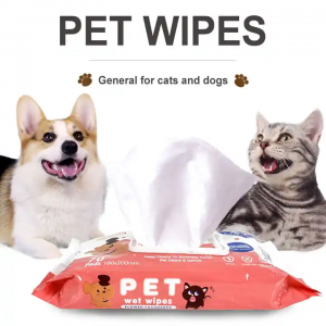 Pet Wipes Pet Panon beberesih Wipes Nonwoven Deodorizing Leuleus Dog Baseuh Ngusap