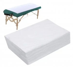 ရေစိုခံ ပိုးမွှားစုပ်ထုတ်ခြင်းမဟုတ်သော ယက်လုပ်မဟုတ်သော စက္ကူ Spa Perforated တစ်ခါသုံး တပ်ဆင်ထားသော အိပ်ယာအခင်းများ အနှိပ်စားပွဲအတွက်