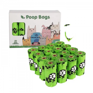 Custom Disposable Compostable Pet Dog Poop Bag Biodegradable Poop Bag Dispenser Holder Dog Garbage Bag