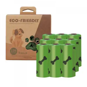 Custom LOGO 100% Degradable Biodegradable Cornstarch Compostable Plastic Garbage Bag Dog Poop Dog Waste Poop Bag Pet