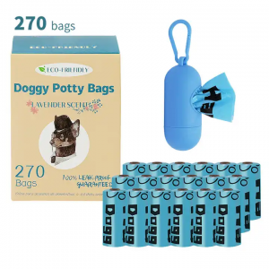 Custom LOGO 100% ຝຸ່ນສາລີທີ່ຍ່ອຍສະຫຼາຍທີ່ສາມາດຍ່ອຍສະຫຼາຍໄດ້ ຖົງຂີ້ເຫຍື້ອພລາສຕິກ Dog Poop Dog Waste Poop Bag Pet