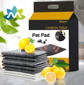 Charcoal Pet Pads with Sticker Lemon Flavored Bedpan Deodorant Pet Pads