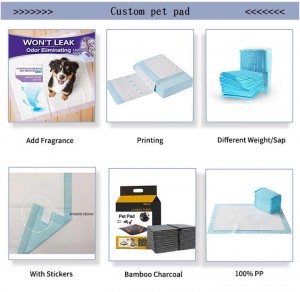 2023 Dog Pads Amazon Best Fa'atau atu Puppy Training Pads Disposable Pet Puppy Dog Pee Training Pad
