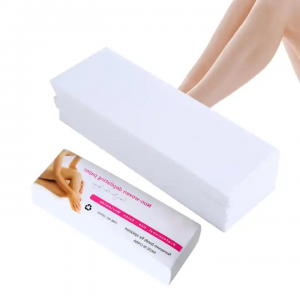 Wax 100 Pcs Private Label მაღალი ხარისხის დეპილაციური ზოლები უქსოვი ქსოვილის თმის მოსაშორებელი ცვილის ქაღალდი ცვილით დაფარული ქაღალდი