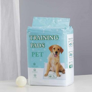 ပျော့ပျောင်းသော အမြန်အခြောက်ခံ အိမ်မွေးခွေးလေး လေ့ကျင့်ရေး Pad Super Absorbent Leak Proof Training Dog Pad