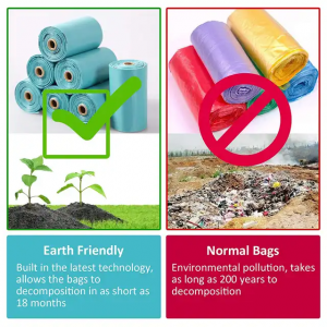 Custom Eco-Friendly Bio Degradable Dog Cornstarch Eco Friendly Compostable Biodegradable Poop Bags For Pet Poop