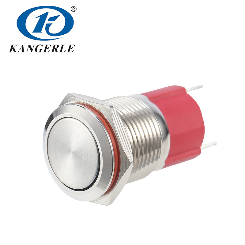 16E Metal push button switch 16mm flat head without LED