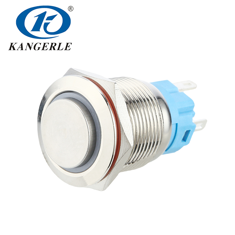 19C Momentary metal push button switch 19mm high head with circle LED