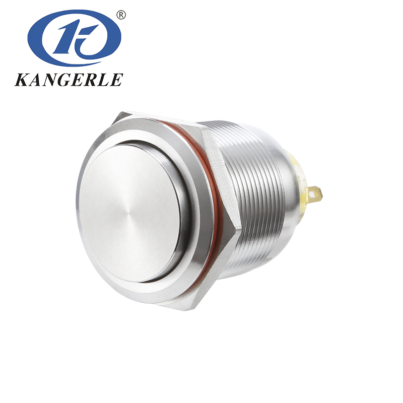 25B Momentary metal push button switch 25mm high head without LED