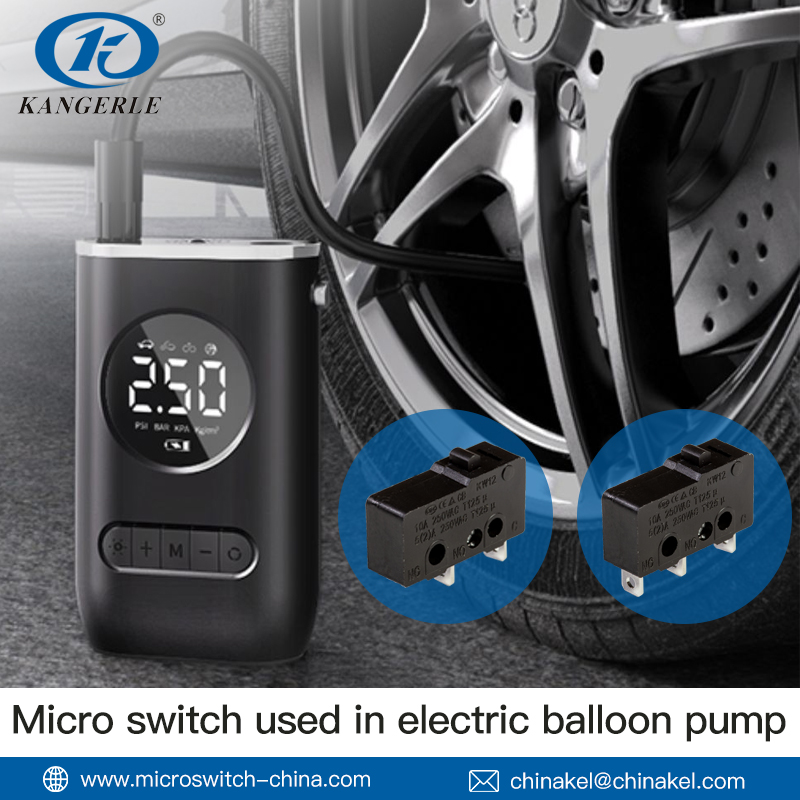 Micro switch application in portable air pumps