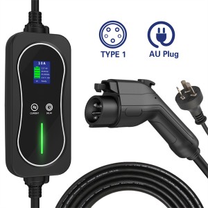 Smart Home Portable EV Charger Type 1 SAE J1772 AU Plug 8A 10A 240V Electric Vehicle Charging Cable