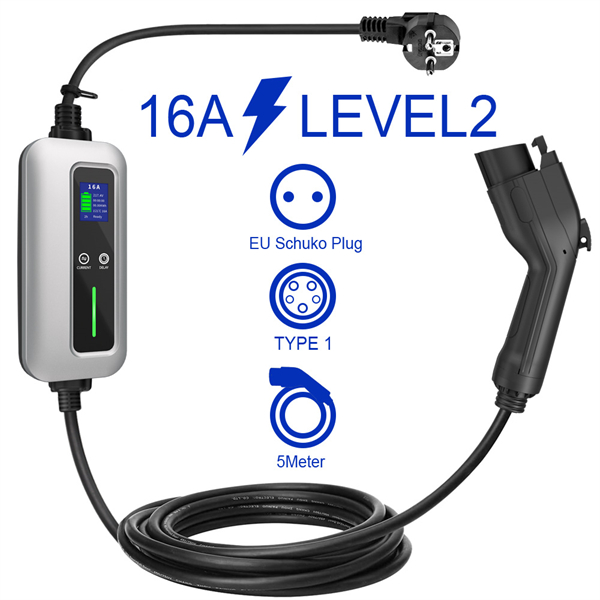Lowest Price for Wallbox Type 2 - Level 2 EV Charger Type 1 Plug 16A Portable EVSE BMW i3 Electric Vehicle Charging Cable – Mida