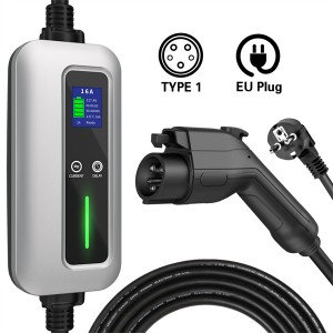 Asta 2 EV Charger Type 1 Plug 16A Portable EVSE BMW i3 Electric Vehicle Charging Cable