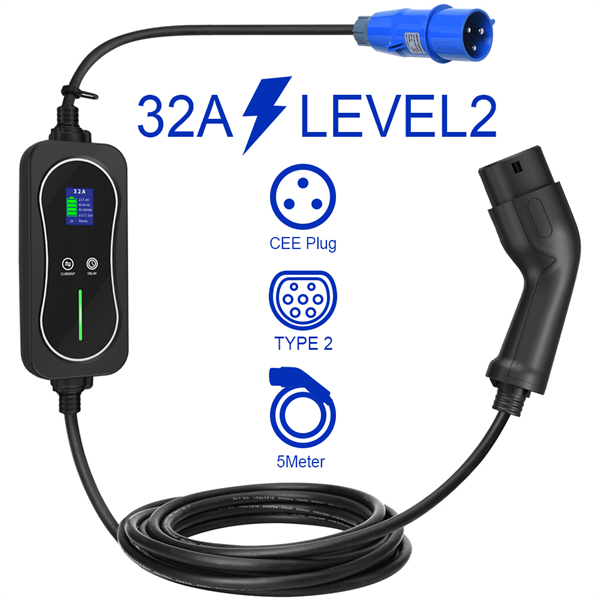 Hot Selling for Tesla Car Charging - China Supplier Portable EV Charger Type 2 20A 24A 32A Time Delay IP67 Level 2 EV Charging Cable  – Mida