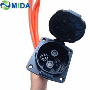 125A 150A 200A CHAdeMO Socket DC Fast EV Charger Inlet with 1m cable