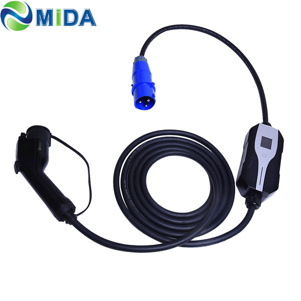 Chinese Professional Ev Charger 16a - 32A Adjustable EV Charger J1772 Plug EVSE Type 1 EV Charging Cable Electric Vehicle Charging box – Mida