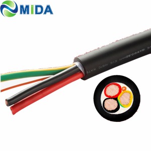 IEC 62196-2 Hom 2 3 * 4.0mm2 + 2 * 0.5mm2 EV Charger Cable AC Wire