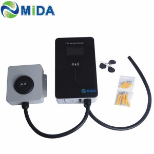 32Amp 7.2KW EV Charger Station with B Type RCD EVSE Wallbox IEC62196 Type 2 EV Charging Socket Electric Vehicles Car