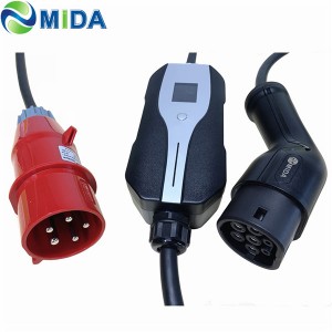 Three Phase 11kw 16A EV Charger Type 2 IEC-62196 Wallbox with Red Plug