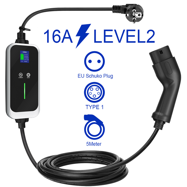 Chargeur de niveau 2 8A 10A 13A 16A IEC62196 Type 2 Chargeur