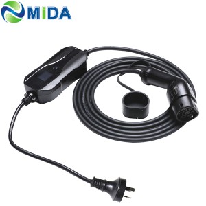 China Manufacture EV Charger Type 2 8A 10A 15A Portable EVSE Electric Car Charger AU NZ Plug