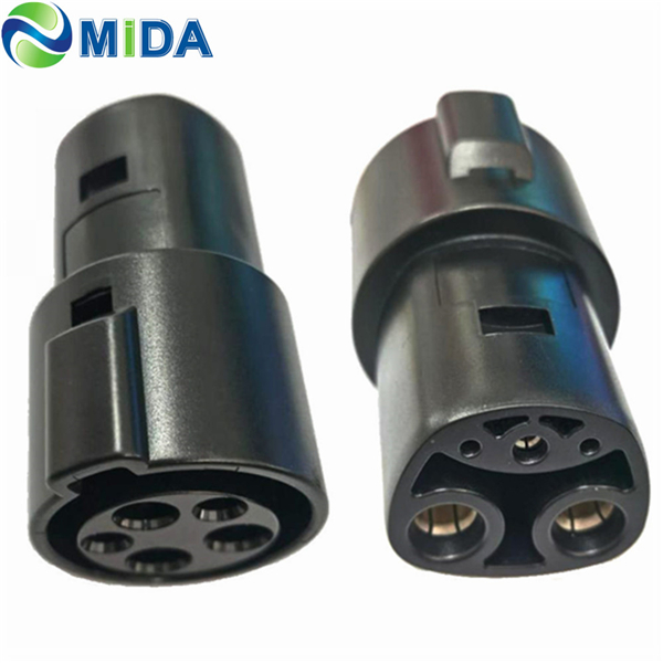 MIDA 60A SAE J1772 to Tesla Adapter EV Charger Home Charging Connector