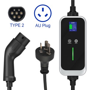 Level 2 EV Charger Type 2 6A 8A 10A AU/NZ Plug Portable Electric Vehicle Charging Stations