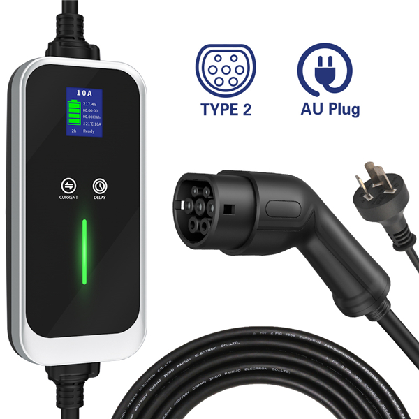 Best Price on Tesla Ev Charger -  Portable EV Charger Type 2 time delay 6A 8A 10A AU NZ Plug IEC62196-2 EV Charging Cable  – Mida