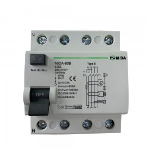 AC Residual current Miniature earth leakage Circuit breaker RCCB RCBO with DC 6 mA