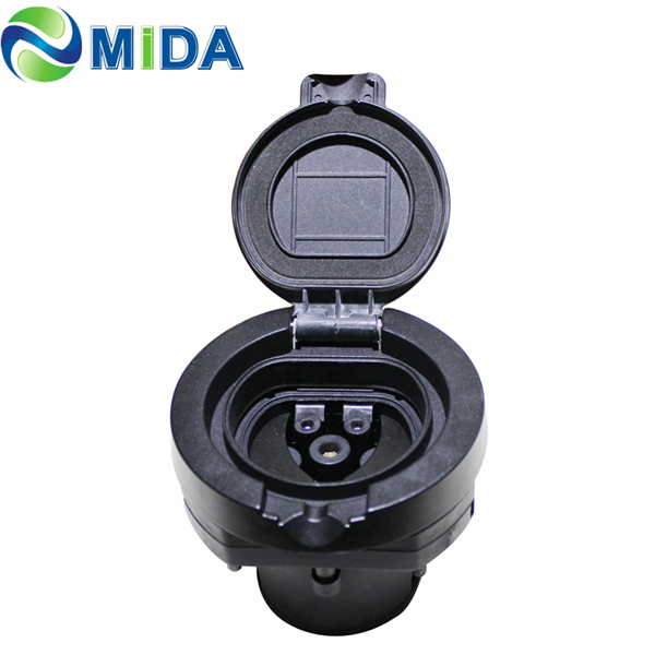 China wholesale Ccs J1772 Socket - 22KW 32A 3Phase Type 2 Socket with shutter obturator for EV Charging Station – Mida