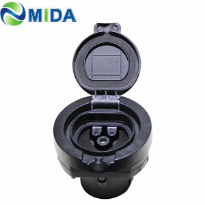 MIDA 16A 32A 3 Phase Type 2 Socket with internal shutter (obturator)