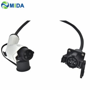 10M 32A 40A Type 1 EV Charging Extension Cable SAE J1772 ដោតទៅរន្ធ