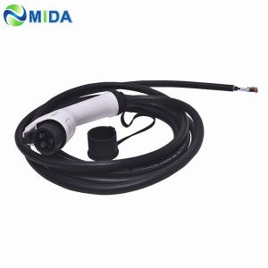 16A 32A Type1 EV Tethered Cable J1772 Plug with 5m Cable