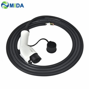 16A 32A Type1 EV Tethered Cable J1772 Plug with 5m Cable
