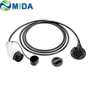 32A Type 2 EV Extension Cable IEC 62196-2 Type 2 to Type 2 Male Socket