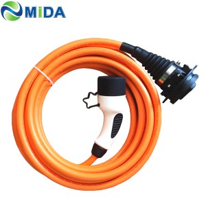 32A Type 2 ka hatramin'ny Type 2 Inlet Socket EV Adapter Cable Extented ho an'ny Electric Vehicle Charger