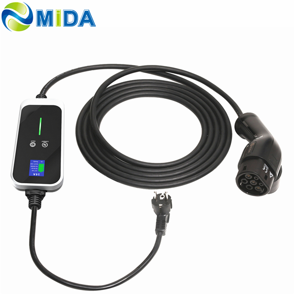 Chargeur Ev Portable 8A 10A 16A 20A, Courant Réglable Type 2 IEC 62196 à 6  vers Prise Schuko, Câble de Chargeur de Voiture Électrique avec 5M rette -  AliExpress