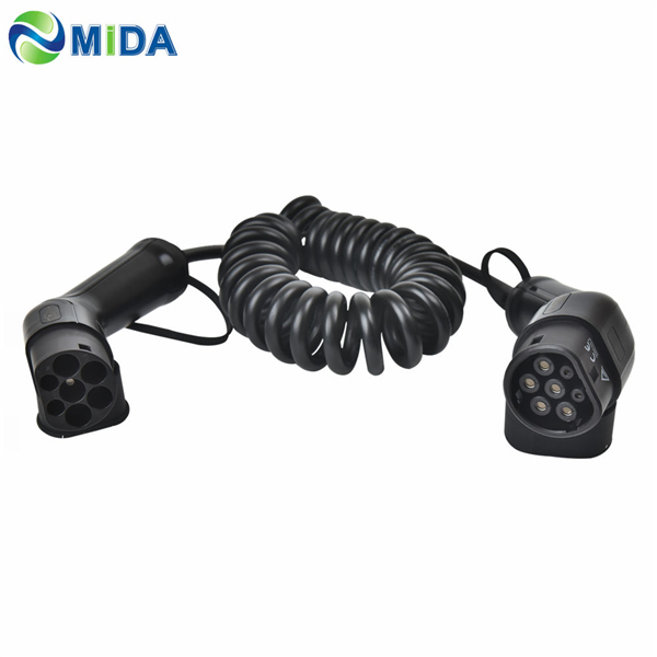 Best Price on EV Spiral Cable – 16A 32A Type 2 to Type 2 With Spiral Cable Electric Vehicle Charger  – Mida