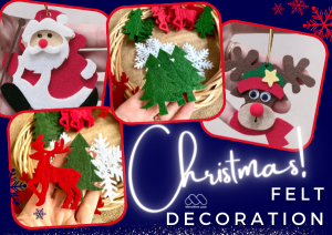 Miniature de décoration en feutre de Noël