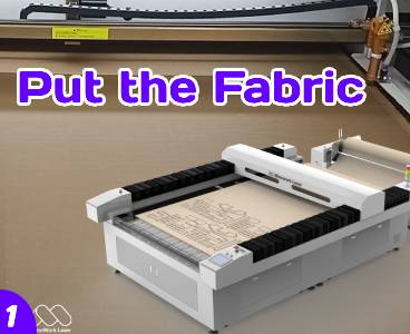 put the Cordura fabric on the fabric laser cutter