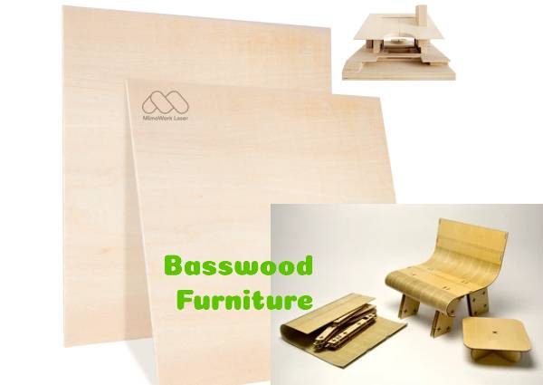 laser cut basswood furniture