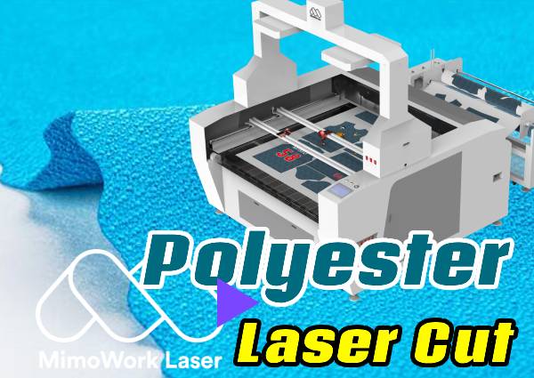 laser motong poliéster kalawan kaméra laser cutter