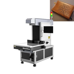 CO2 Galvo Laser Machine for leather engraving &...