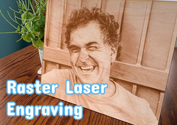raster laser engraving on wood