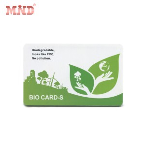 OEM kontraŭŝiritaj akvorezistaj materialoj RFID-blato Eco-amika bio-papero kiel pvc-a inteligenta karto