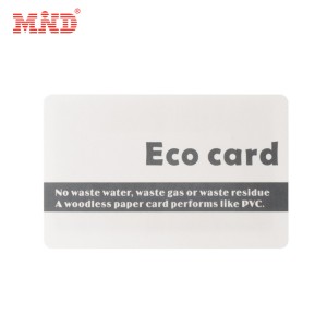 Materjali li ma jgħaddix ilma kontra d-dmugħ OEM RFID ċippa bijo-karta favur l-eko bħal smart card tal-pvc