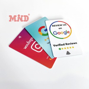 Delengen kita ing Google NFC Card NTAG 213 NTAG 215 NTAG 216 Business Customer Review RFID Google Review Card